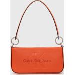 Dámske Shopper kabelky Calvin Klein Jeans oranžovej farby z polyuretánu Vegan 