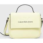 Dámske Crossbody kabelky Calvin Klein Jeans žltej farby z polyuretánu Vegan v zľave 