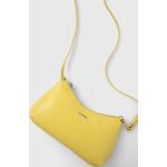 Dámske Designer Crossbody kabelky Calvin Klein žltej farby z polyuretánu Vegan udržateľná móda 