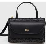 Dámske Designer Crossbody kabelky DKNY čiernej farby z hovädzej kože Vegan v zľave 