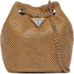 Dámske Luxusné kabelky Guess zlatej farby v zľave 