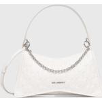 Dámske Designer Shopper kabelky Karl Lagerfeld bielej farby z polyuretánu Vegan udržateľná móda 