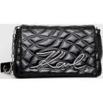 Dámske Designer Crossbody kabelky Karl Lagerfeld čiernej farby z bavlny Vegan v zľave 
