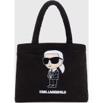 Dámske Designer Veľké kabelky Karl Lagerfeld čiernej farby z bavlny v zľave 