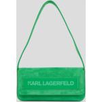 Dámske Designer Elegantné kabelky Karl Lagerfeld zelenej farby v elegantnom štýle z kože 