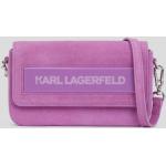 Dámske Designer Elegantné kabelky Karl Lagerfeld ružovej farby v elegantnom štýle z kože odnímateľný popruh 