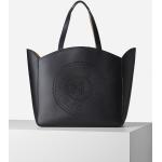 Dámske Designer Shopper kabelky Karl Lagerfeld čiernej farby v modernom štýle z hladkej kože 