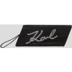 Dámske Designer Clutch kabelky Karl Lagerfeld čiernej farby v trblietavom štýle s glitrami 