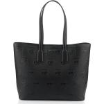 Dámske Designer Elegantné kabelky Karl Lagerfeld čiernej farby v ležérnom štýle z kože na zips 