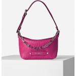 Dámske Designer Kožené kabelky Karl Lagerfeld ružovej farby 