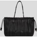 Dámske Designer Elegantné kabelky Karl Lagerfeld čiernej farby v elegantnom štýle z koženky na zips 