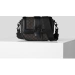 Dámske Designer Sedlové kabelky Karl Lagerfeld čiernej farby z kože odnímateľný popruh 
