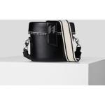 Dámske Designer Elegantné kabelky Karl Lagerfeld čiernej farby v elegantnom štýle z hladkej kože 
