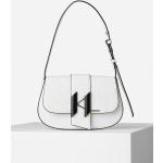 Dámske Designer Elegantné kabelky Karl Lagerfeld bielej farby v elegantnom štýle 
