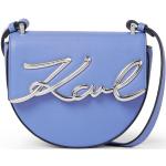 Dámske Designer Sedlové kabelky Karl Lagerfeld modrej farby 