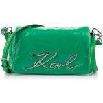 Dámske Designer Lakované kabelky Karl Lagerfeld zelenej farby 