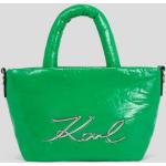 Dámske Designer Shopper kabelky Karl Lagerfeld zelenej farby odnímateľný popruh 