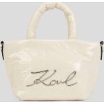 Dámske Designer Shopper kabelky Karl Lagerfeld hnedej farby odnímateľný popruh 