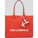 Dámske Designer Elegantné kabelky Karl Lagerfeld červenej farby v elegantnom štýle 