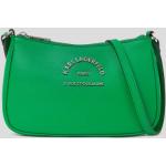 Dámske Designer Elegantné kabelky Karl Lagerfeld zelenej farby v elegantnom štýle z koženky na zips 
