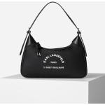 Dámske Designer Elegantné kabelky Karl Lagerfeld čiernej farby v elegantnom štýle z kože 