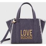 Dámske Designer Crossbody kabelky Moschino Love Moschino fialovej farby z bavlny 