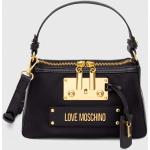 Dámske Designer Crossbody kabelky Moschino Love Moschino čiernej farby z nylonu Vegan v zľave 