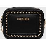 Dámske Designer Crossbody kabelky Moschino Love Moschino čiernej farby z polyuretánu Vegan 