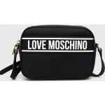 Dámske Designer Crossbody kabelky Moschino Love Moschino čiernej farby z polyuretánu Vegan v zľave 