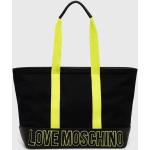 Dámske Designer Veľké kabelky Moschino Love Moschino čiernej farby z bavlny Vegan 