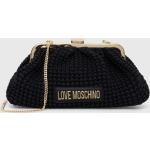 Dámske Designer Clutch kabelky Moschino Love Moschino čiernej farby zo syntetiky 