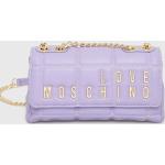 Dámske Designer Crossbody kabelky Moschino Love Moschino fialovej farby z polyuretánu Vegan 