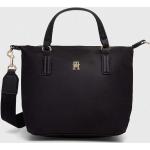 Dámske Shopper kabelky Tommy Hilfiger čiernej farby z polyesteru udržateľná móda 
