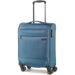 Malé cestovné kufre Rock modrej farby z polyesteru na zips integrovaný zámok objem 30 l 