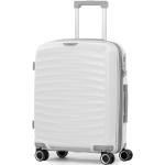 Malé cestovné kufre Rock bielej farby integrovaný zámok objem 40 l 