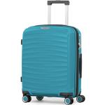 Malé cestovné kufre Rock modrej farby integrovaný zámok objem 40 l 