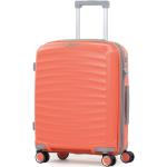 Malé cestovné kufre Rock oranžovej farby integrovaný zámok objem 40 l 