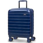 Malé cestovné kufre Rock tmavo modrej farby z plastu integrovaný zámok objem 42 l 