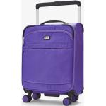 Malé cestovné kufre Rock fialovej farby z plastu na zips integrovaný zámok objem 25 l 