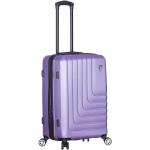 Malé cestovné kufre fialovej farby na zips rotačné kolesá objem 46 l 