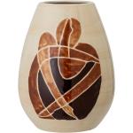 Vázy Bloomingville hnedej farby v škandínávskom štýle z keramiky s výškou 18 cm s priemerom 18 cm 