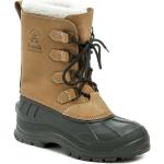 Dámske Členkové čižmy Kamik hnedej farby vo veľkosti 37 na štandardné nohy šnurovacie na zimu 
