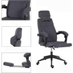 Kancelárske stoličky tmavo šedej farby z polyesteru v zľave 