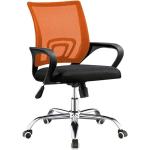 Kancelárske stoličky oranžovej farby z plastu v zľave 