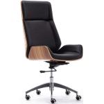 Kancelárske stoličky čiernej farby z orechového dreva 