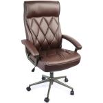 Kancelárske stoličky hnedej farby v elegantnom štýle s prešívaným vzorom z plastu 
