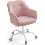 Kancelárske stoličky ružovej farby z kovu 
