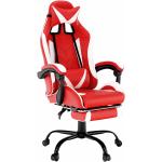 Kancelárske stoličky Kondela červenej farby z kovu s nastaviteľnou výškou v zľave 