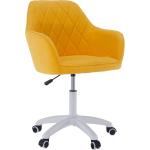 Kancelárske stoličky Kondela žltej farby z plastu s nastaviteľnou výškou v zľave 