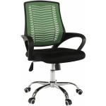 Kancelárske stoličky Kondela zelenej farby z chrómu s opierkou na ruky v zľave 